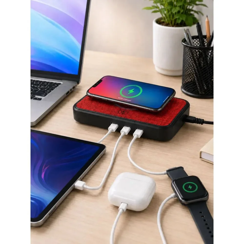 Westinghouse Qi Wireless Charger  with 4 Additional USB Ports New in Box